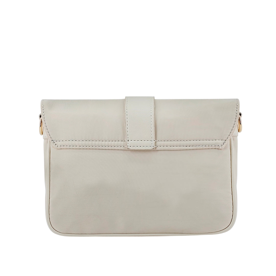 Cartera crossbody Fati para mujer color blanco