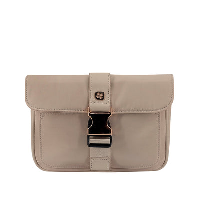 Cartera crossbody Fati para mujer color taupe