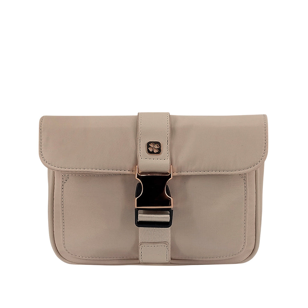 Cartera crossbody Fati para mujer color taupe