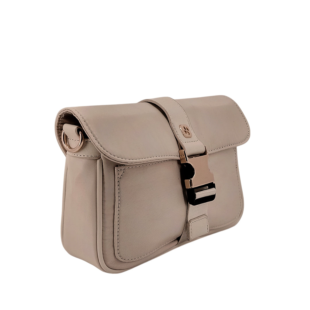 Cartera crossbody Fati para mujer color taupe