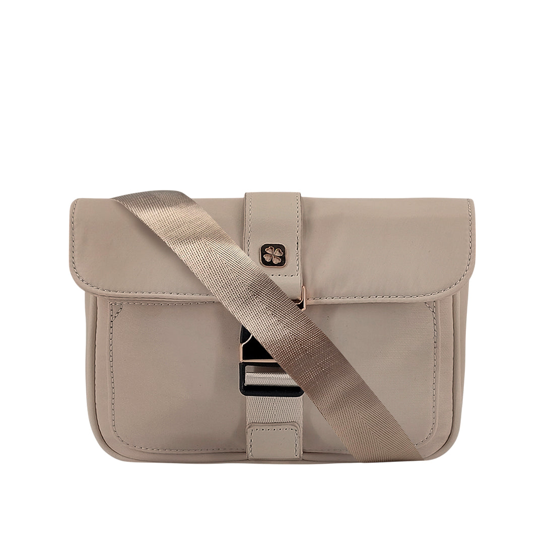 Cartera crossbody Fati para mujer color taupe