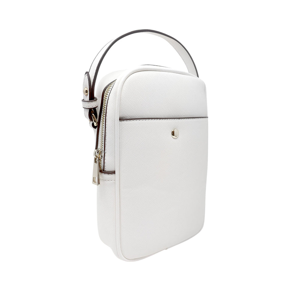 Cartera crossbody Cherry para mujer color blanco