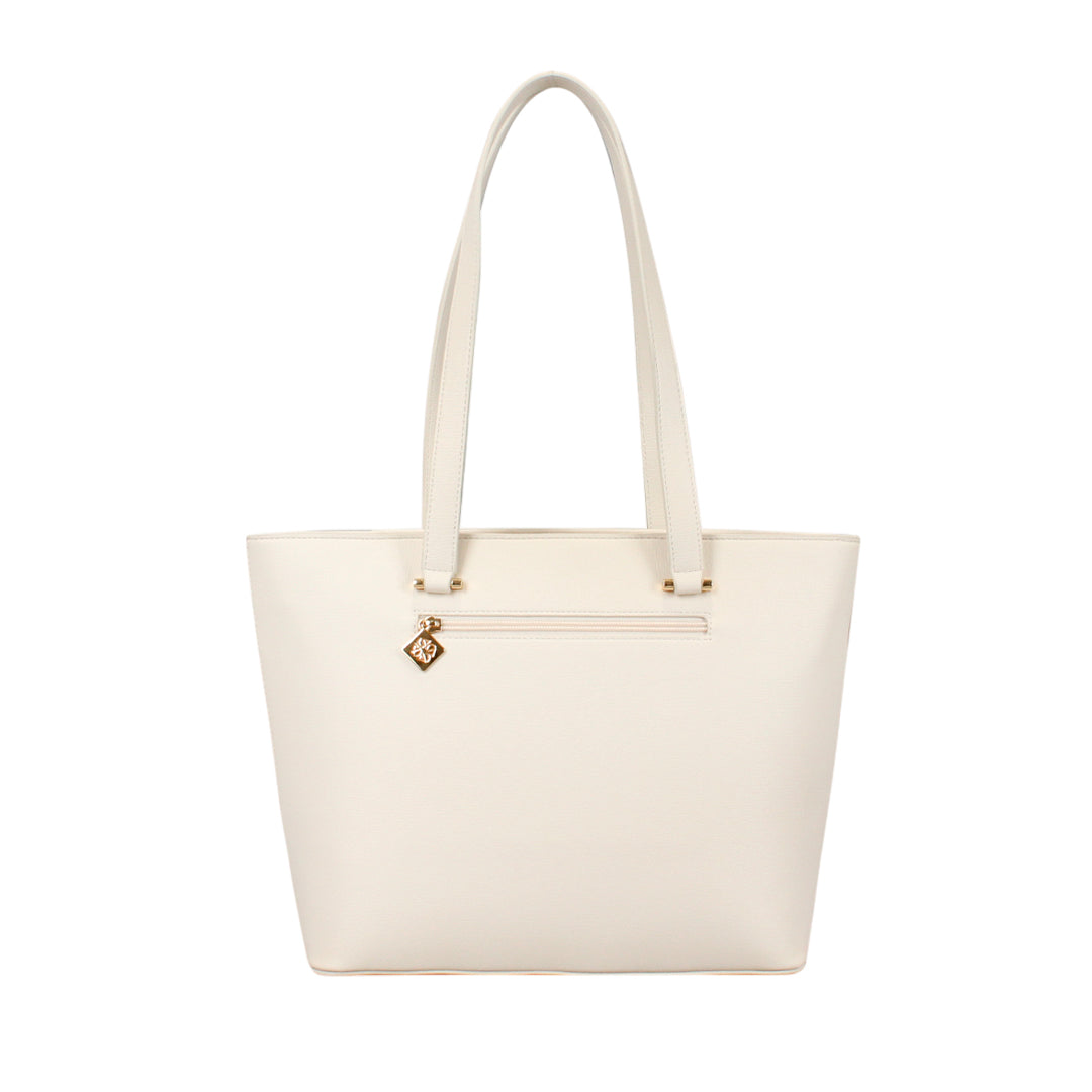 Cartera tote Bobbie para mujer color blanco