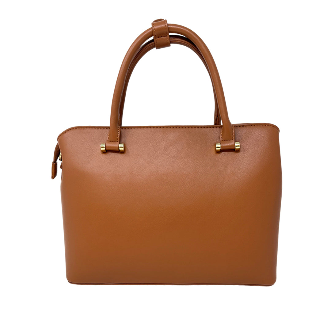 Cartera satchel Cameron para mujer color tan
