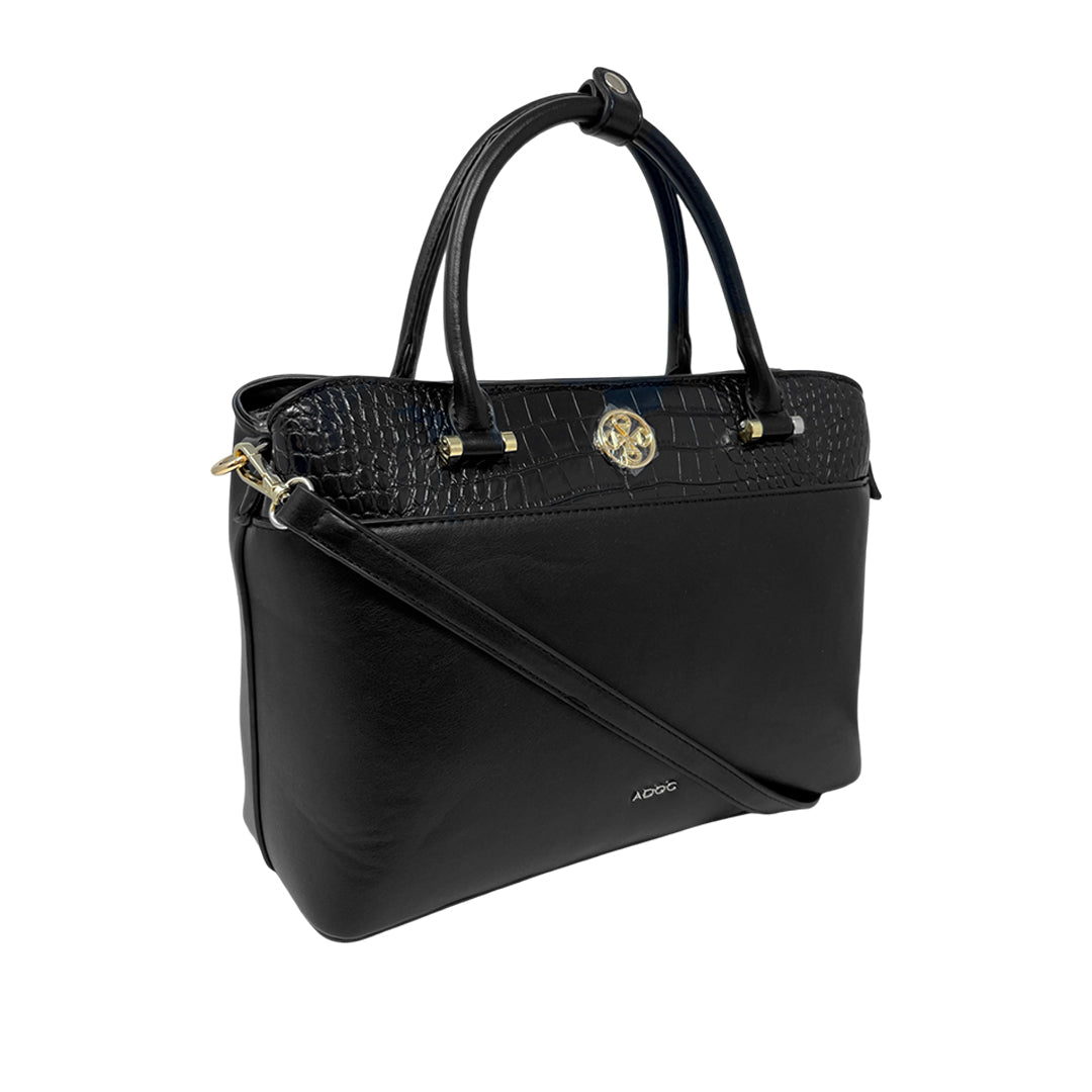 Cartera satchel Cameron para mujer color negro
