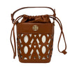 Cartera satchel Farah para mujer color tan
