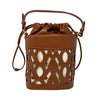 Cartera satchel Farah para mujer color tan