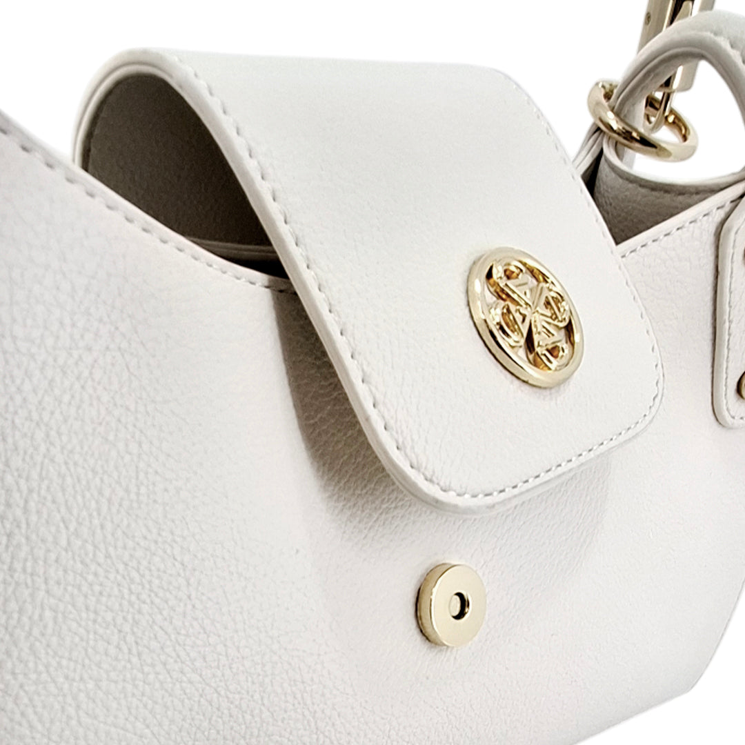 Cartera satchel Ginger para mujer color hueso