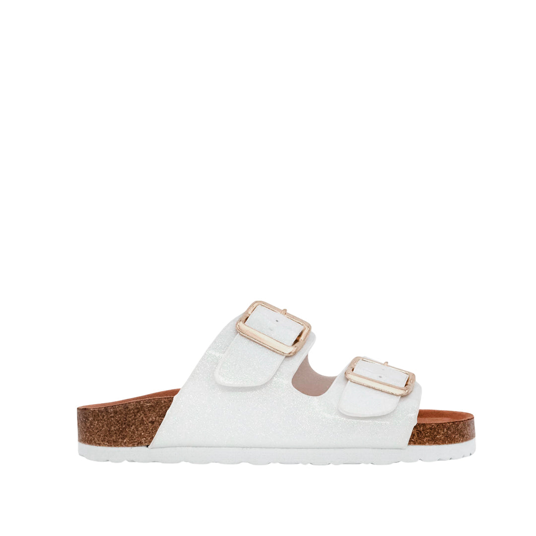 Sandalias flats Beatriz para niña color blanco