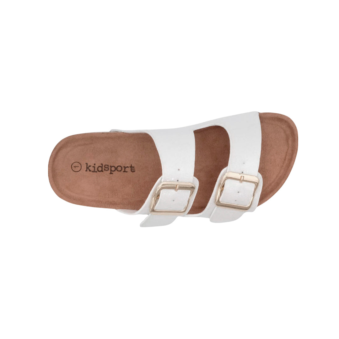 Sandalias flats Beatriz para niña color blanco