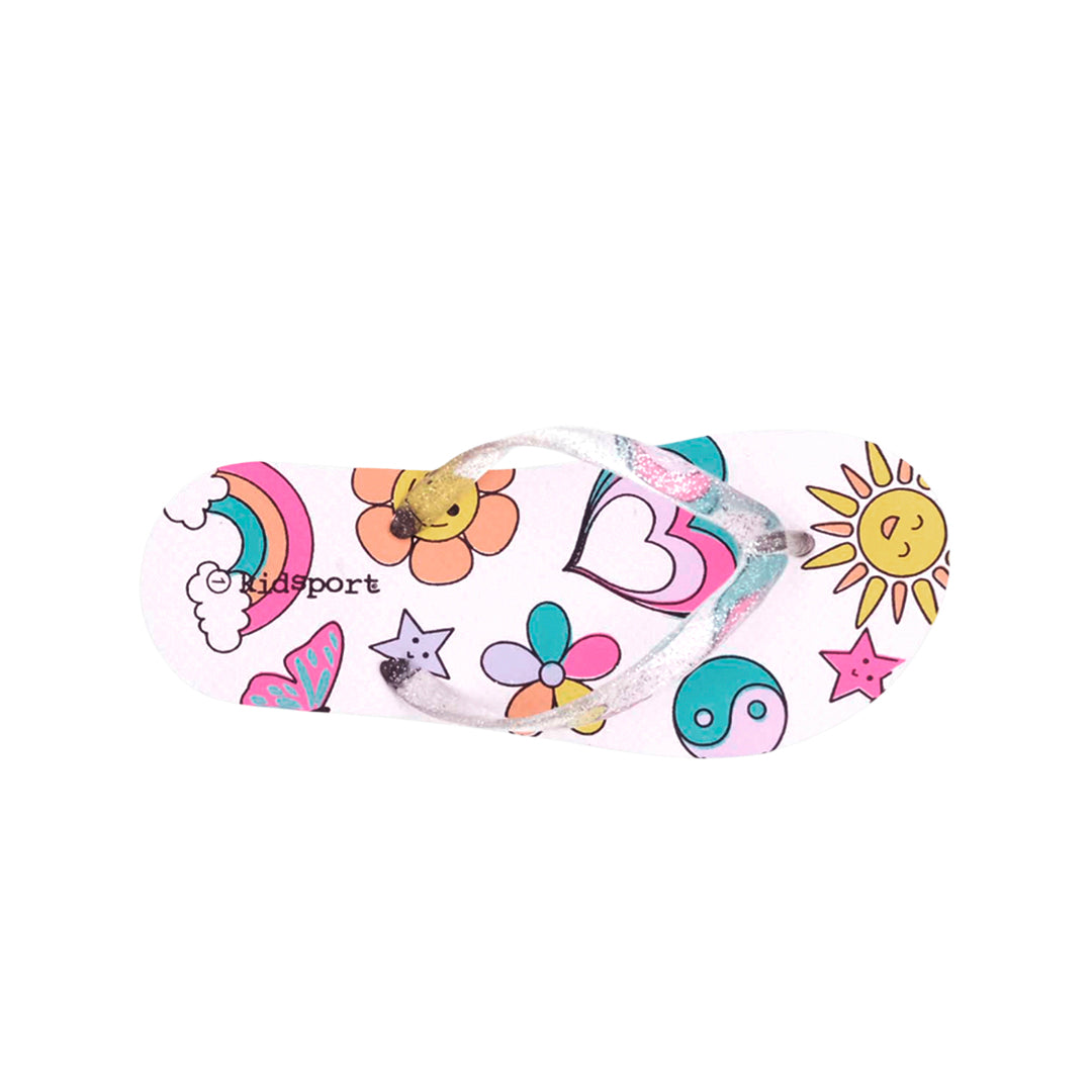 Sandalias flats Carla para niña color blanco