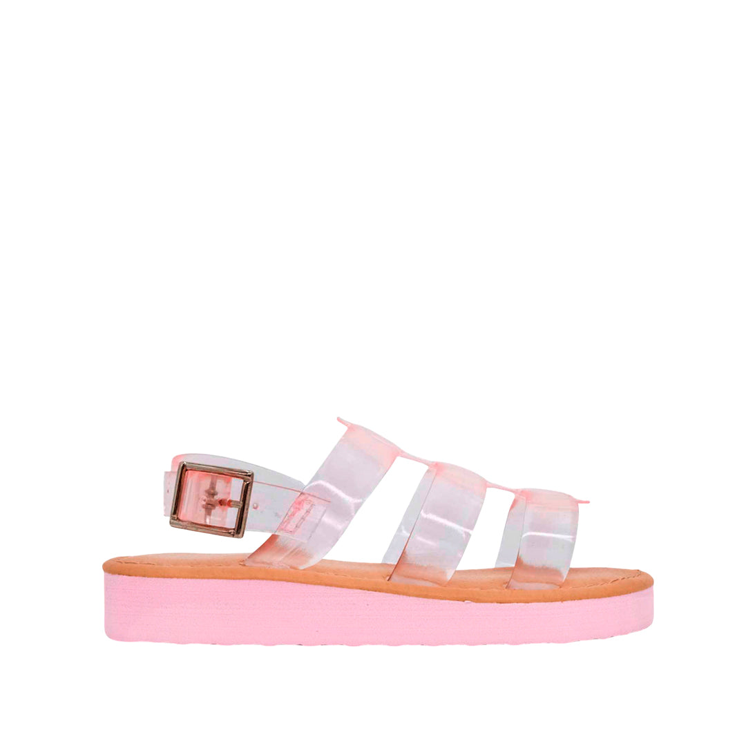 Sandalias flats Fiorella para niña color plateado