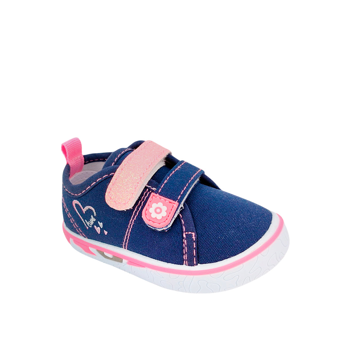 Canvas Sara para niña color navy