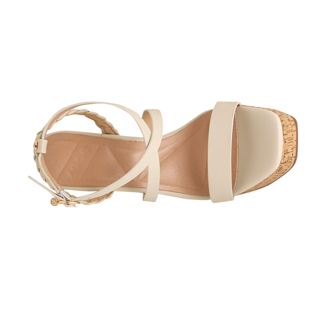 Sandalias de cuña Danae para mujer color hueso
