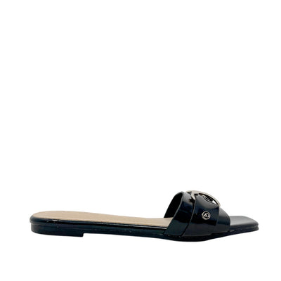 Sandalias slip on Ester para mujer color negro