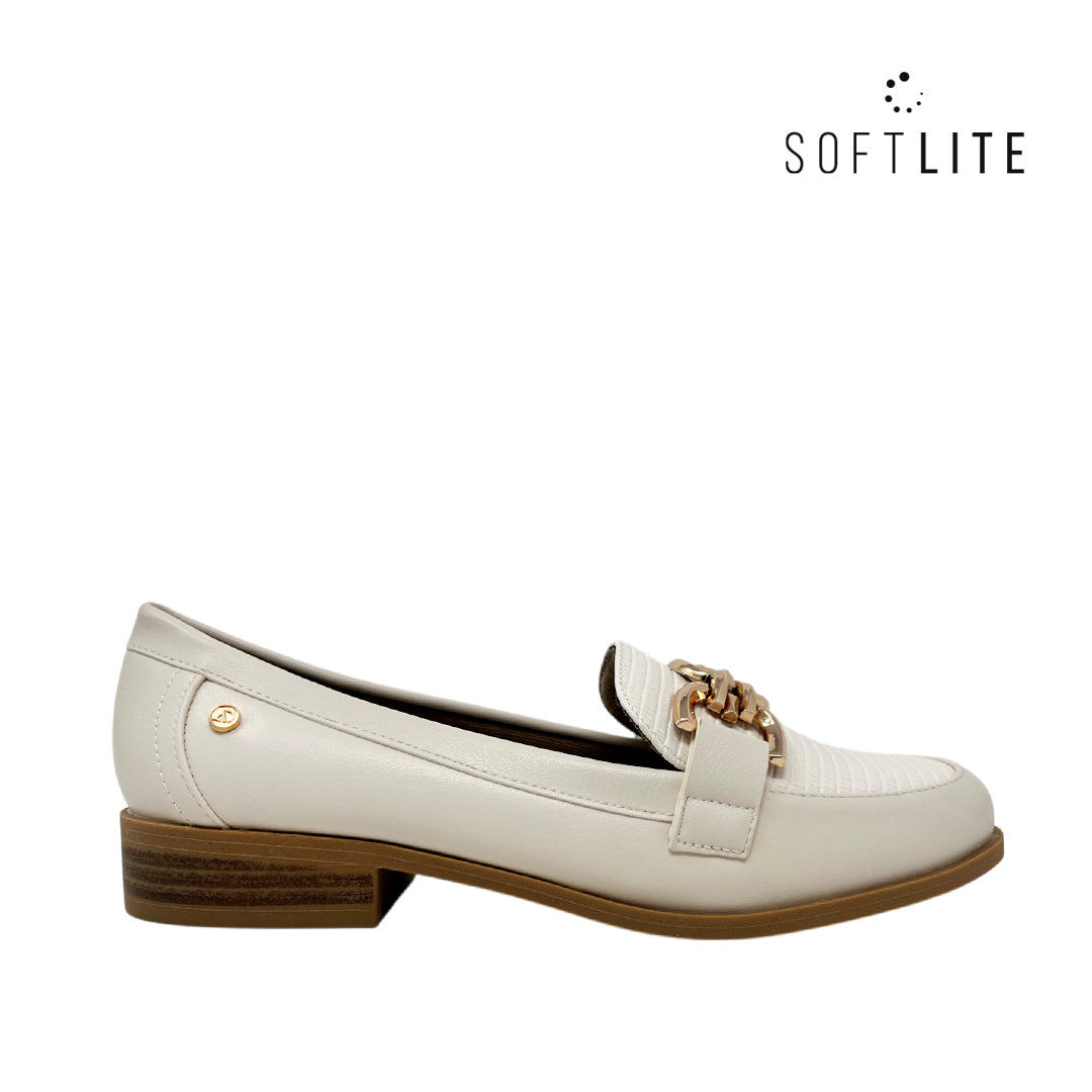 Mocasines Gal para mujer color hueso