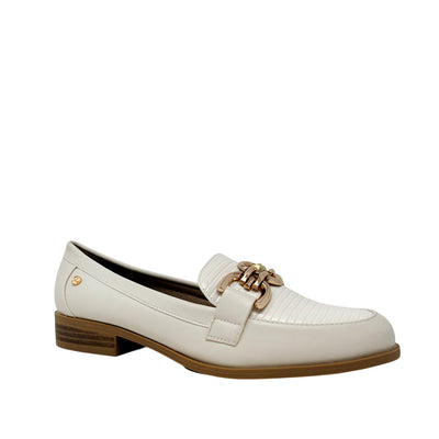 Mocasines Gal para mujer color hueso