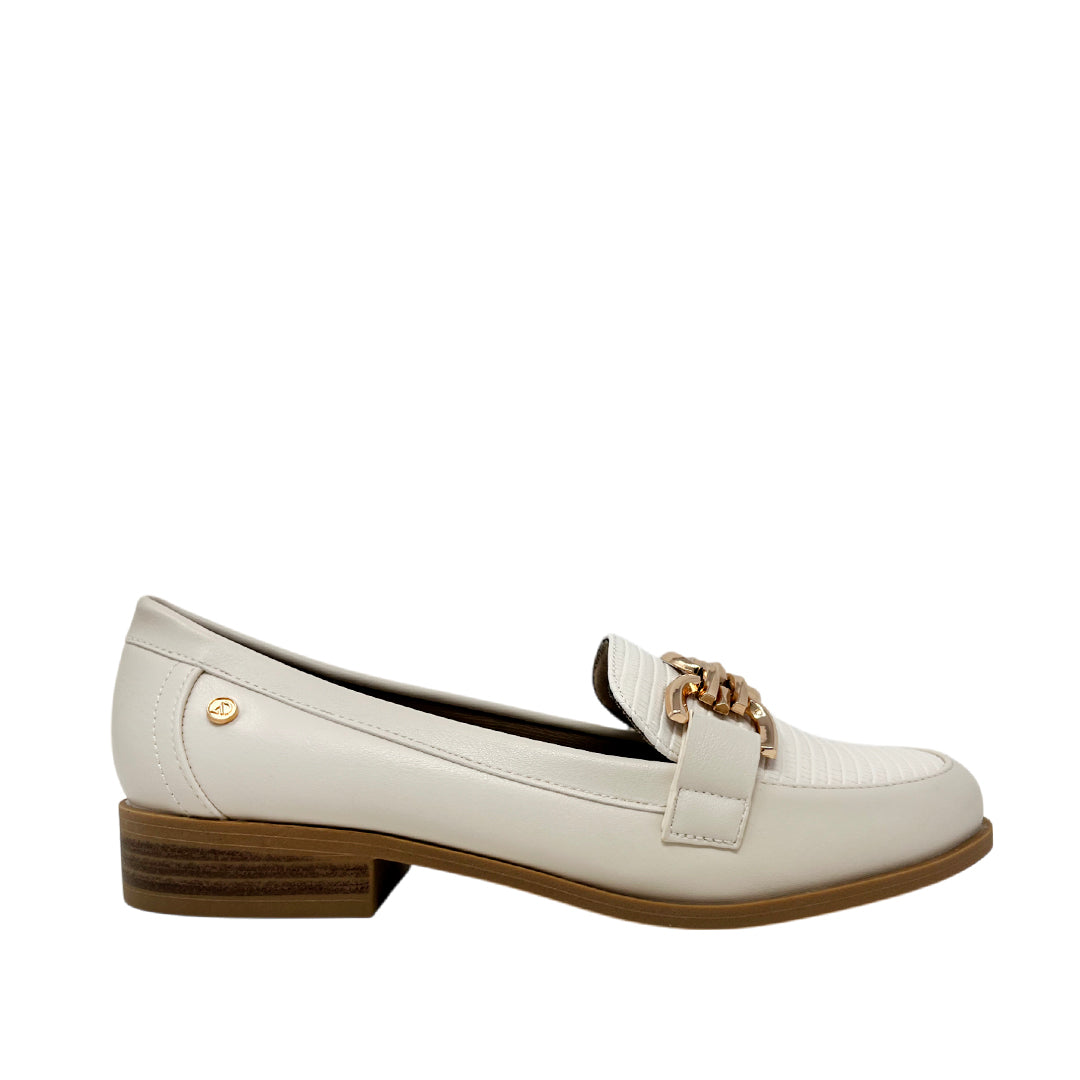 Mocasines Gal para mujer color hueso