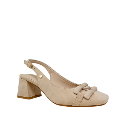 Tacones slingback Annie para mujer color beige