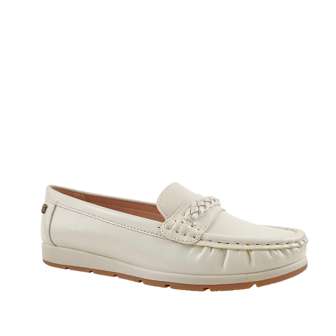 Mocasines Arlina para mujer color hueso