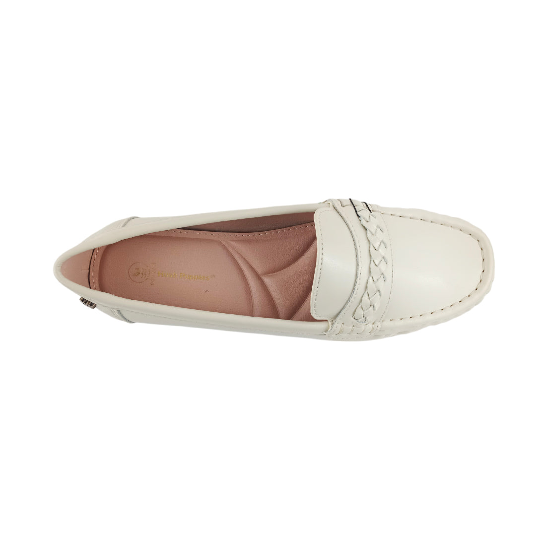 Mocasines Arlina para mujer color hueso