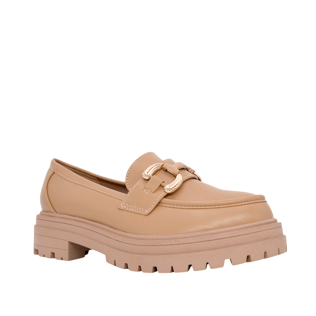 Mocasines Blanca para mujer color taupe