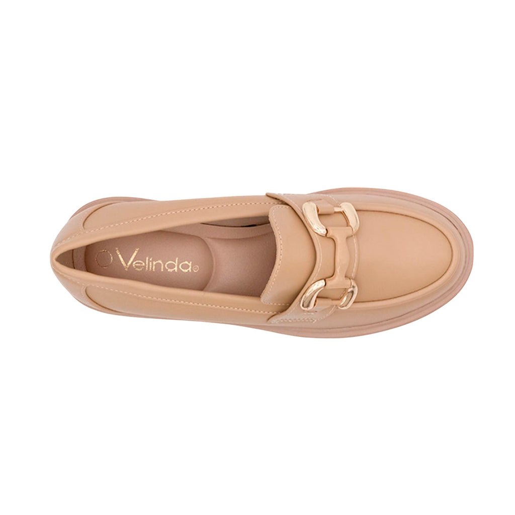 Mocasines Blanca para mujer color taupe