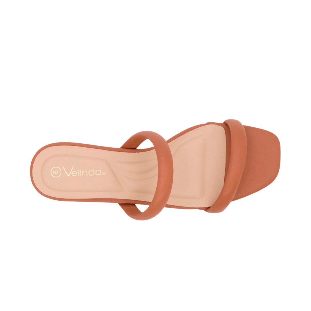 Sandalias de tacón Brie para mujer color tan