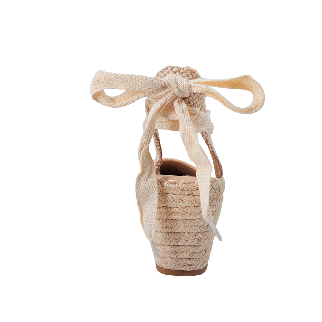 Cuña Elena para mujer color beige
