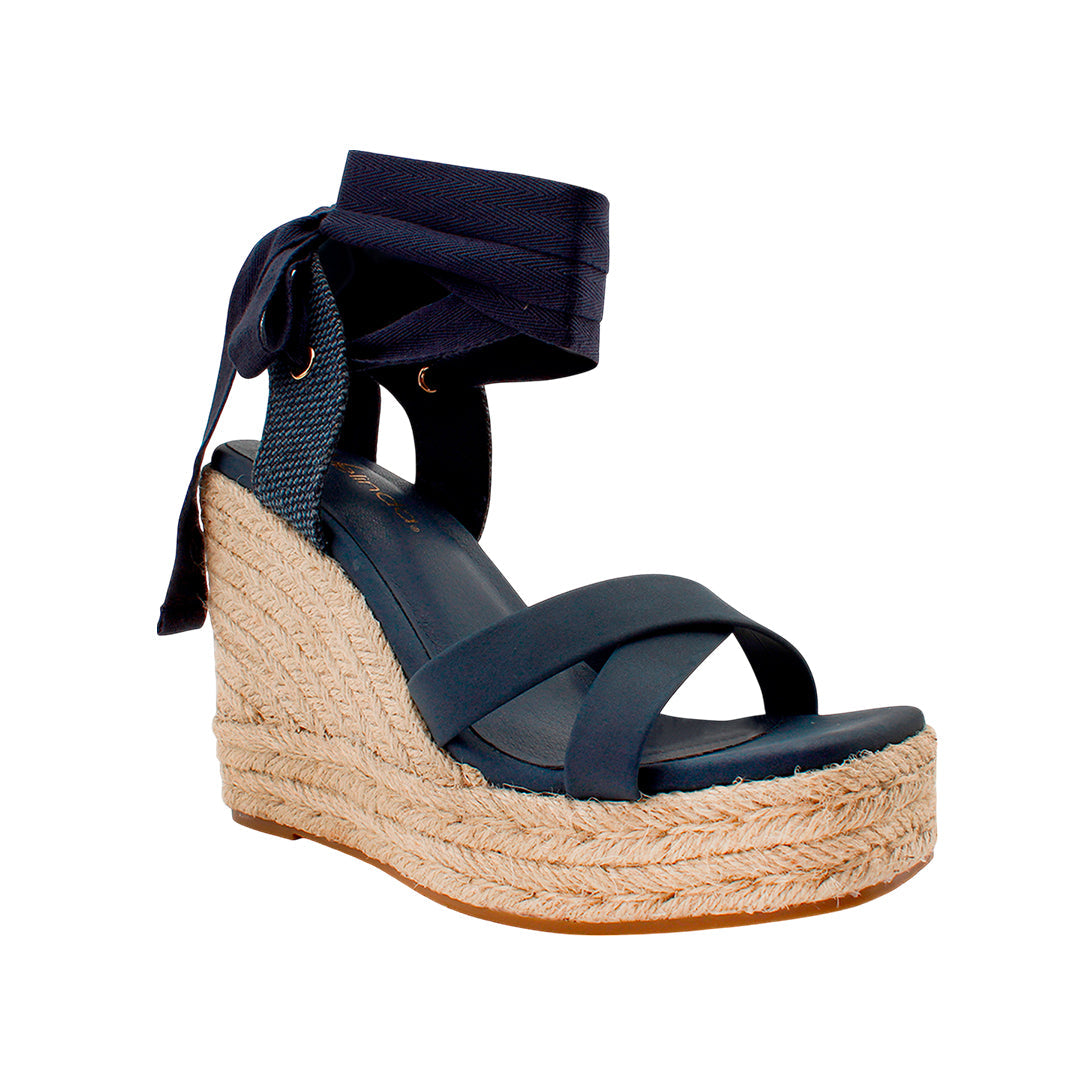 Sandalias de plataforma Lynet para mujer color navy