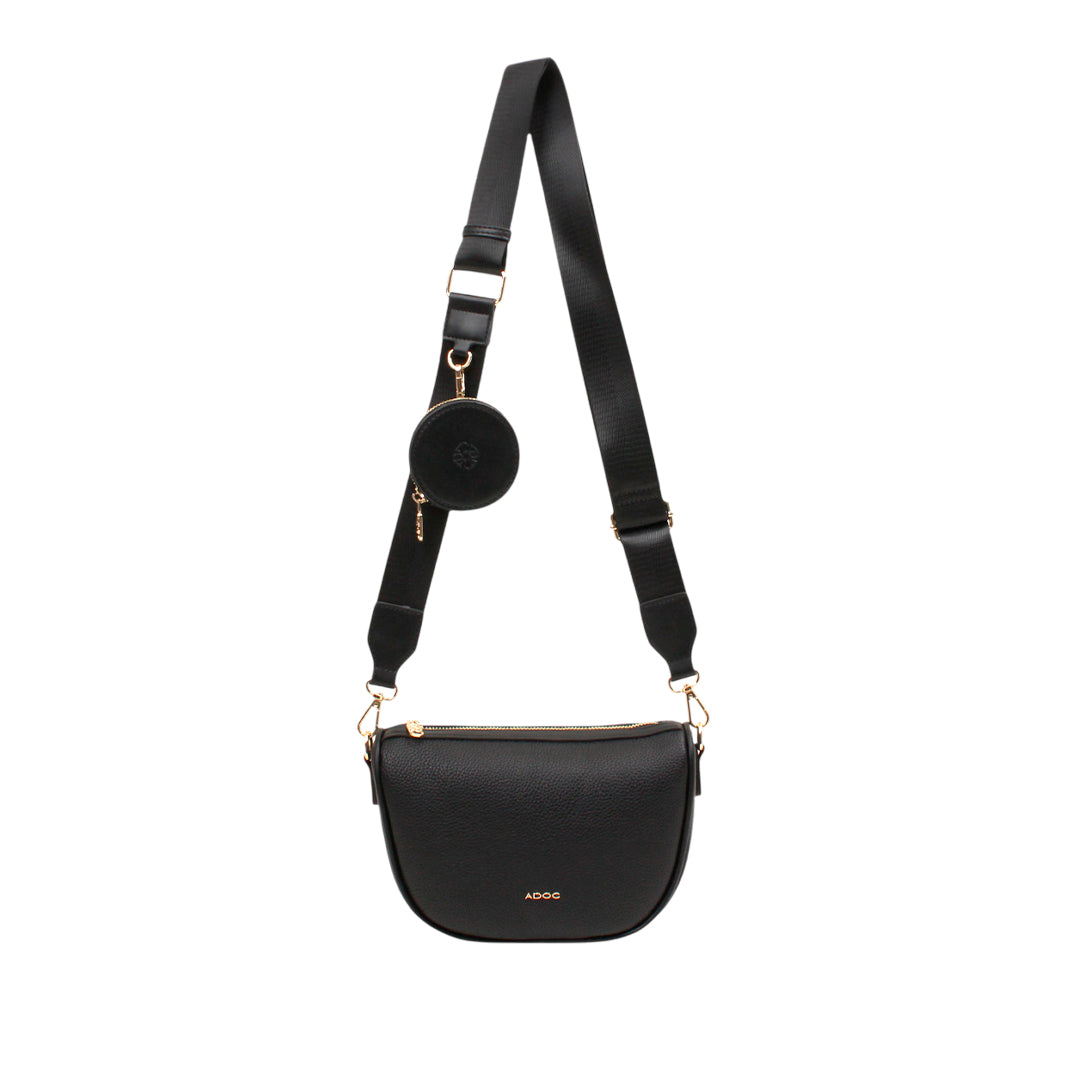 Cartera crossbody Gala para mujer color negro