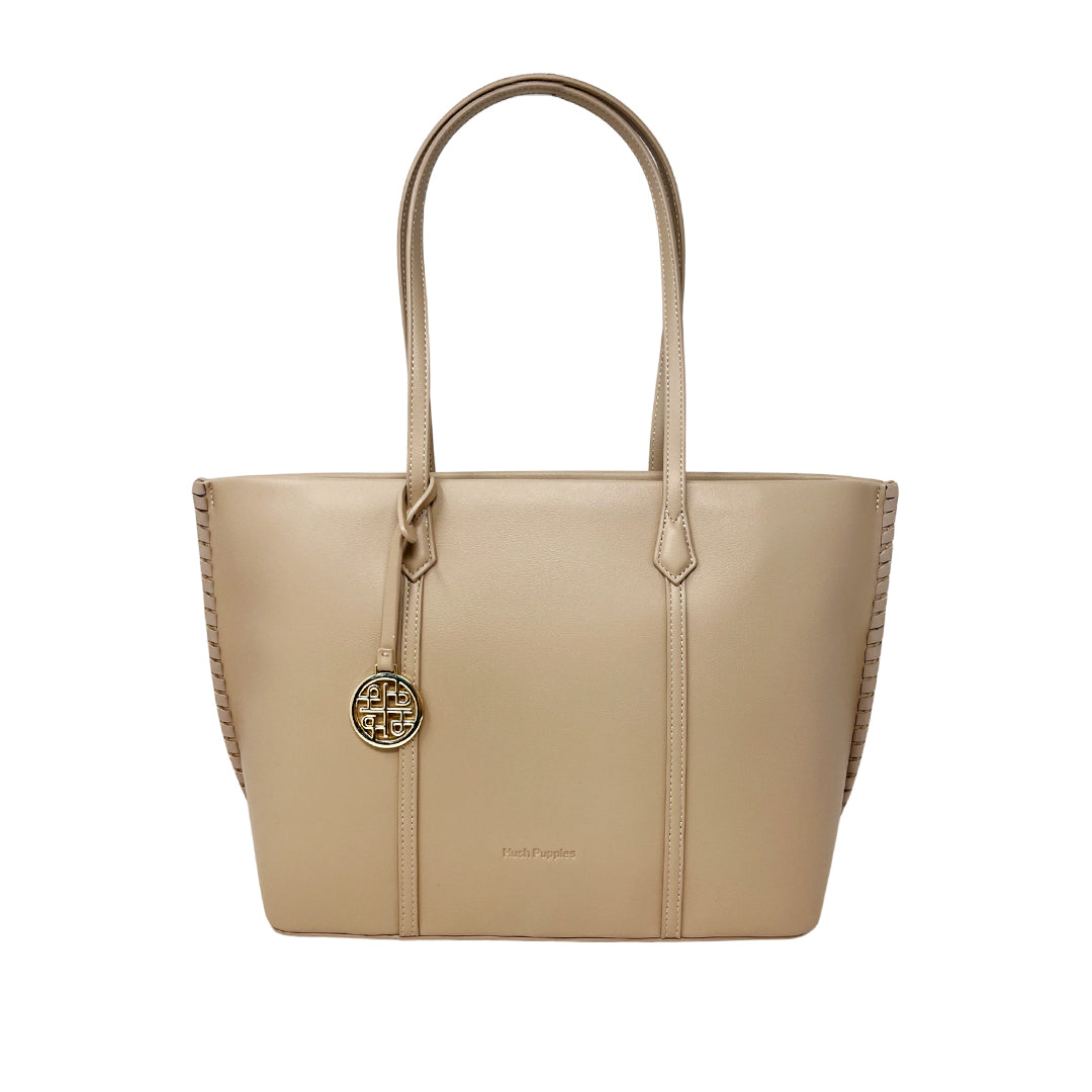 Cartera satchel Odelo para mujer color taupe