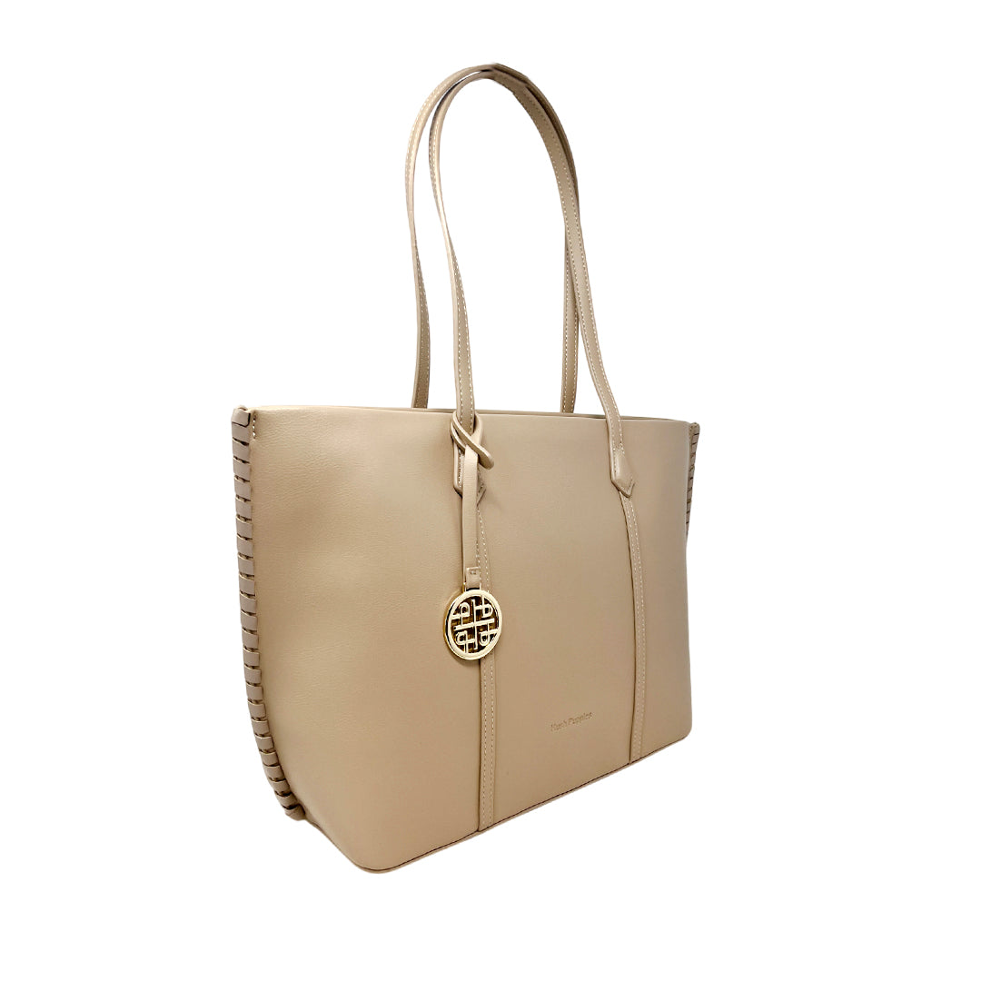 Cartera satchel Odelo para mujer color taupe