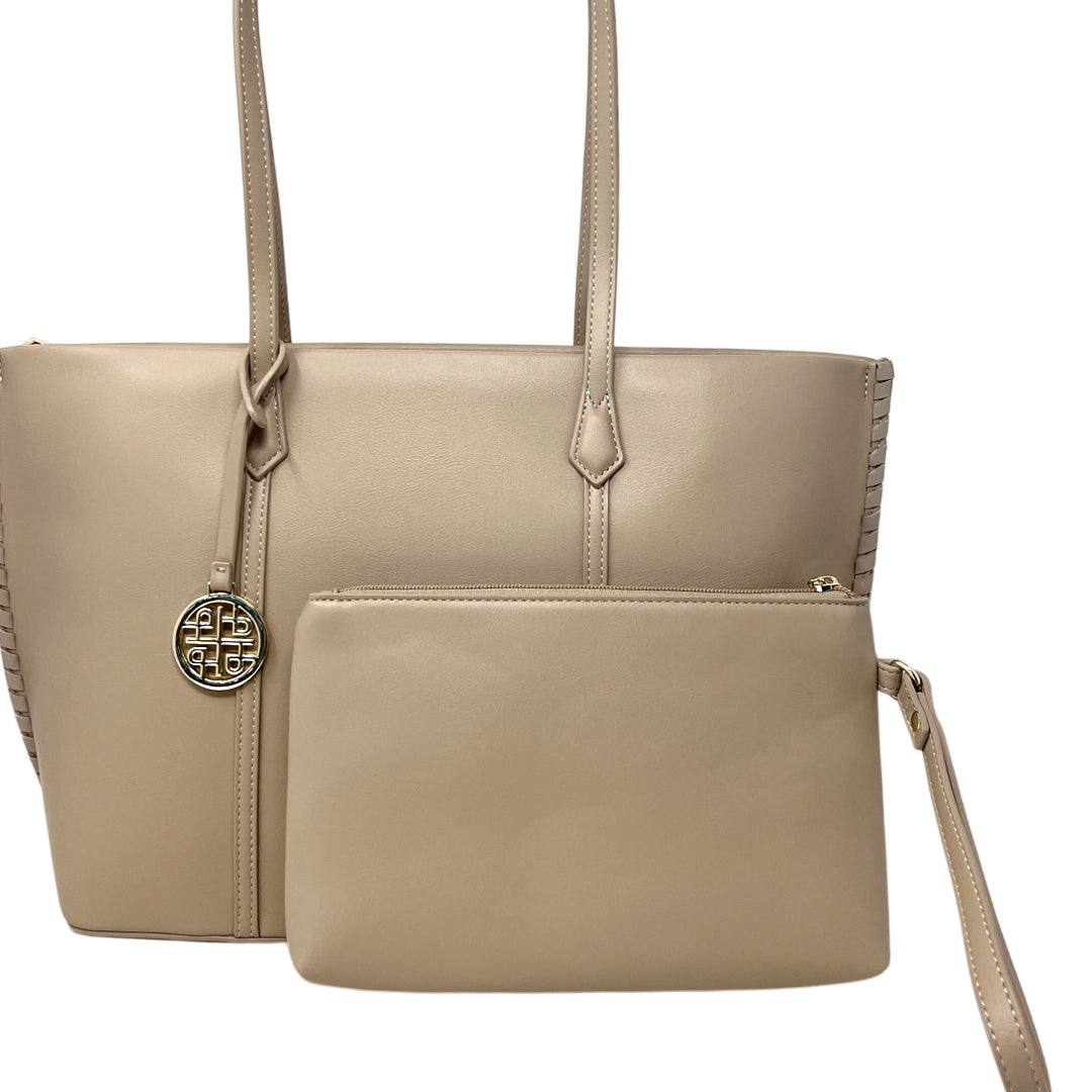 Cartera satchel Odelo para mujer color taupe