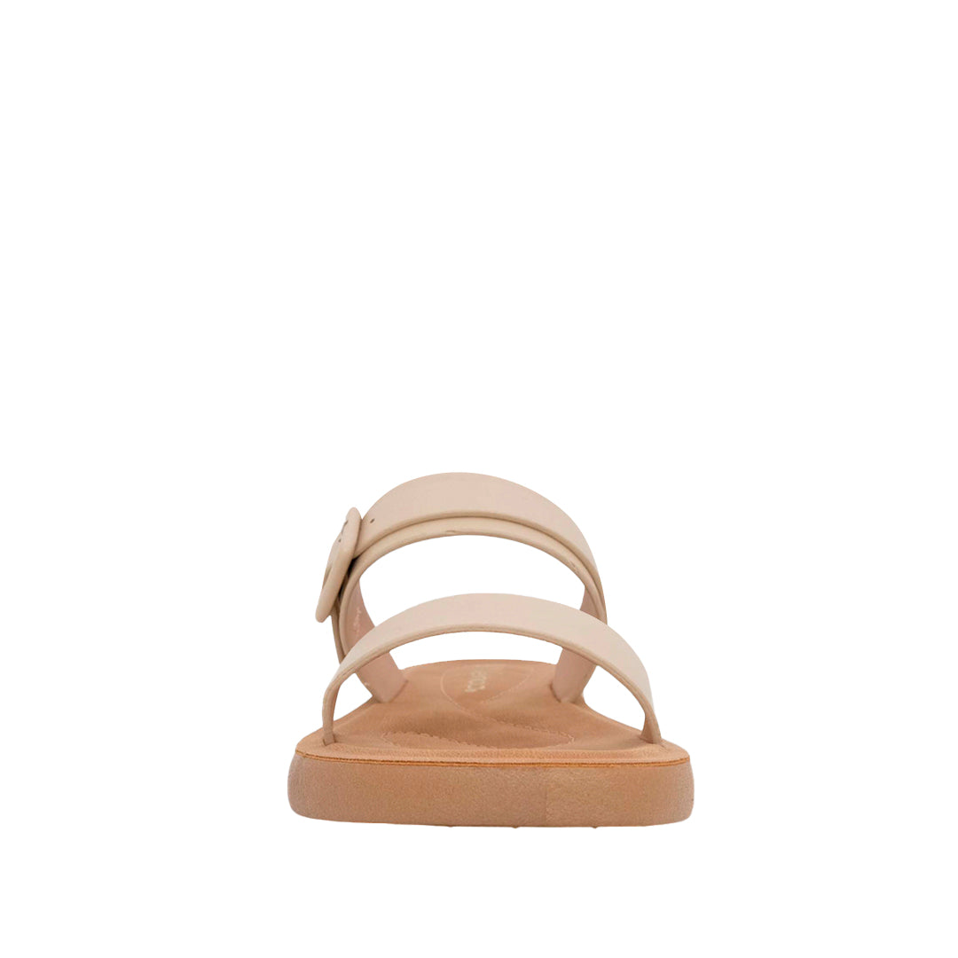 Sandalias flats Pamela hueso para mujer