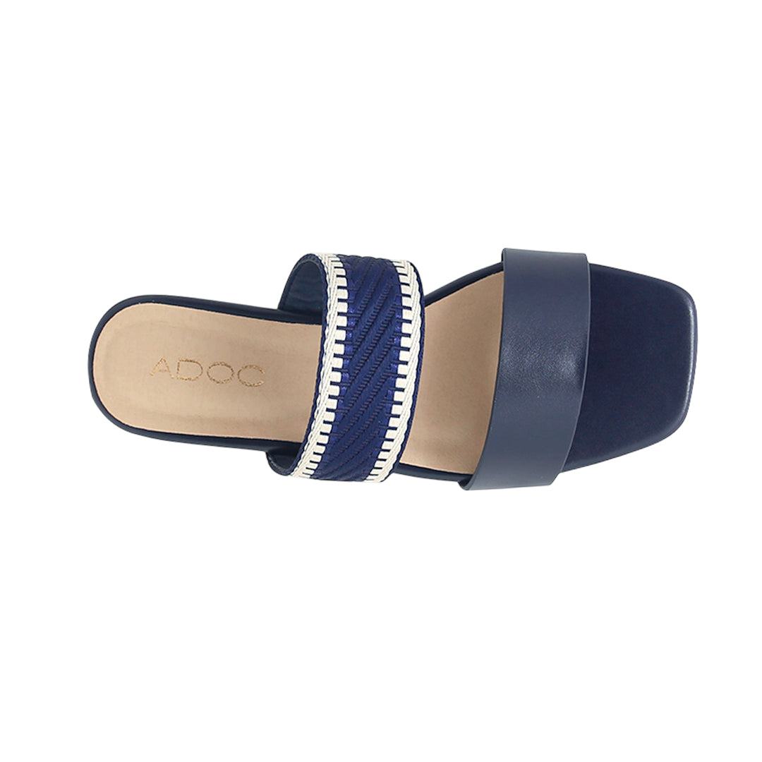 Sandalias flats Edianna para mujer color marino
