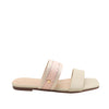 Sandalias flats Edianna para mujer color arena
