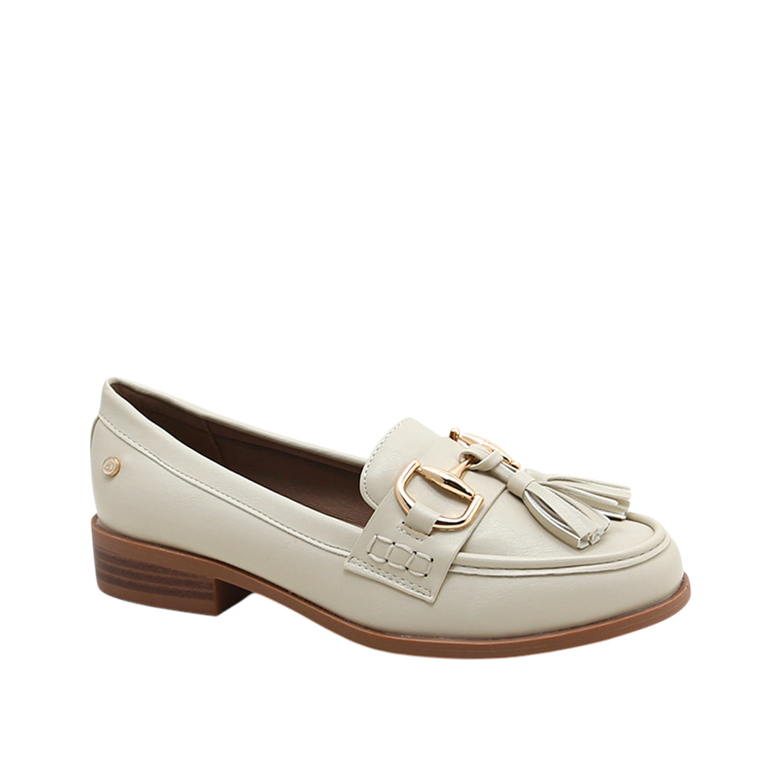 Mocasines Francesca para mujer color hueso