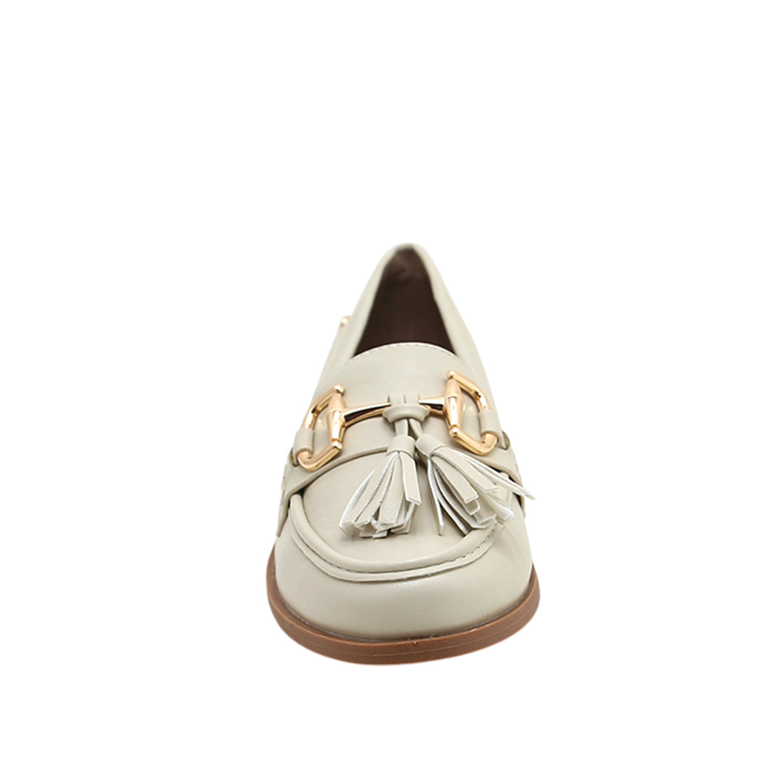 Mocasines Francesca para mujer color hueso