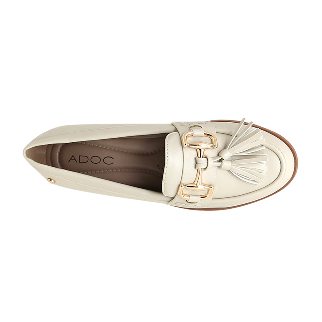 Mocasines Francesca para mujer color hueso