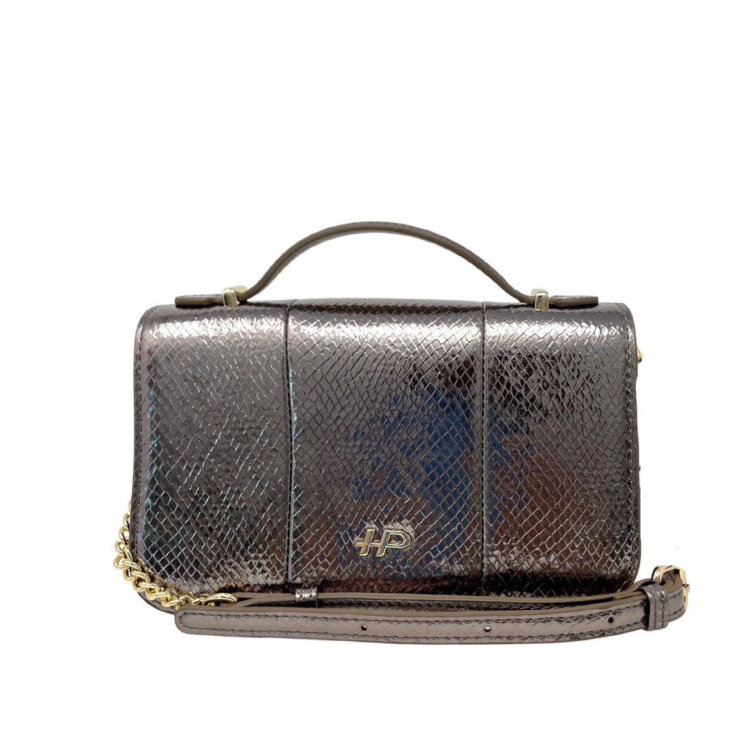 Cartera crossbody Ina para mujer color pewter