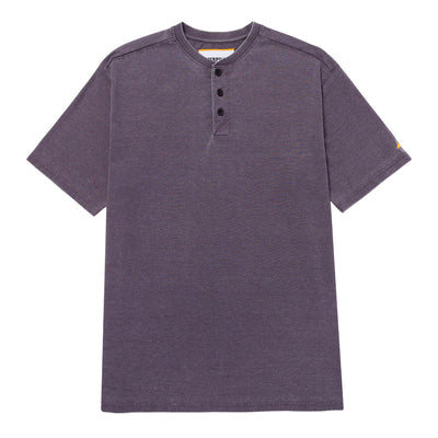 Camisa Polo Burnout Henley para hombre color morado