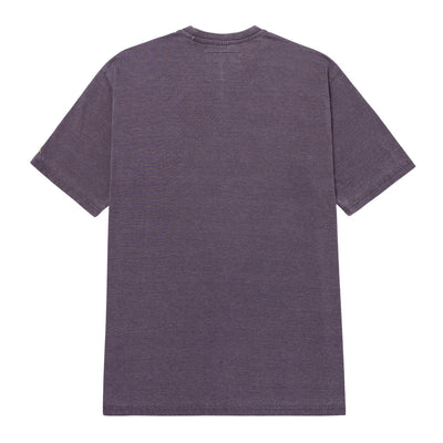 Camisa Polo Burnout Henley para hombre color morado