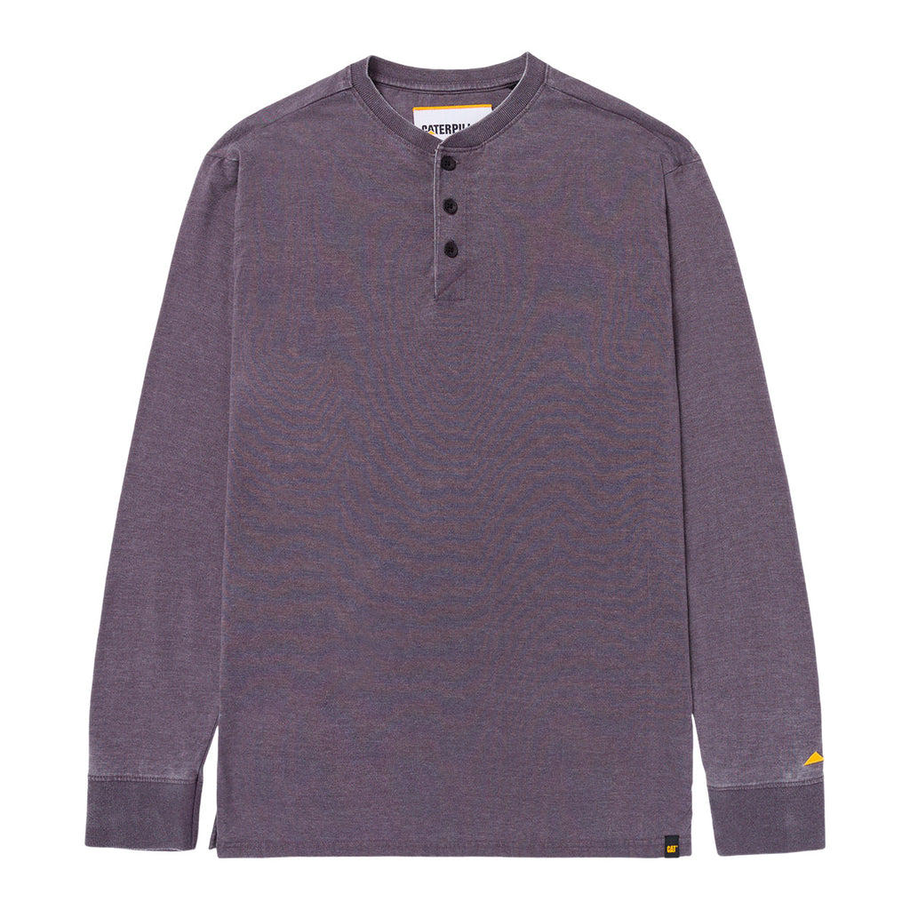 Camisa Polo Burnout Henley para hombre color morado