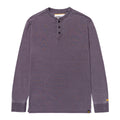 Camisa Polo Burnout Henley para hombre color morado