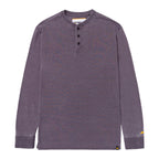 Camisa Polo Burnout Henley para hombre color morado