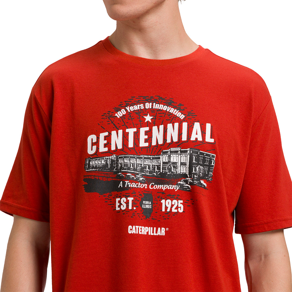 Camiseta Centennial para hombre color rojo