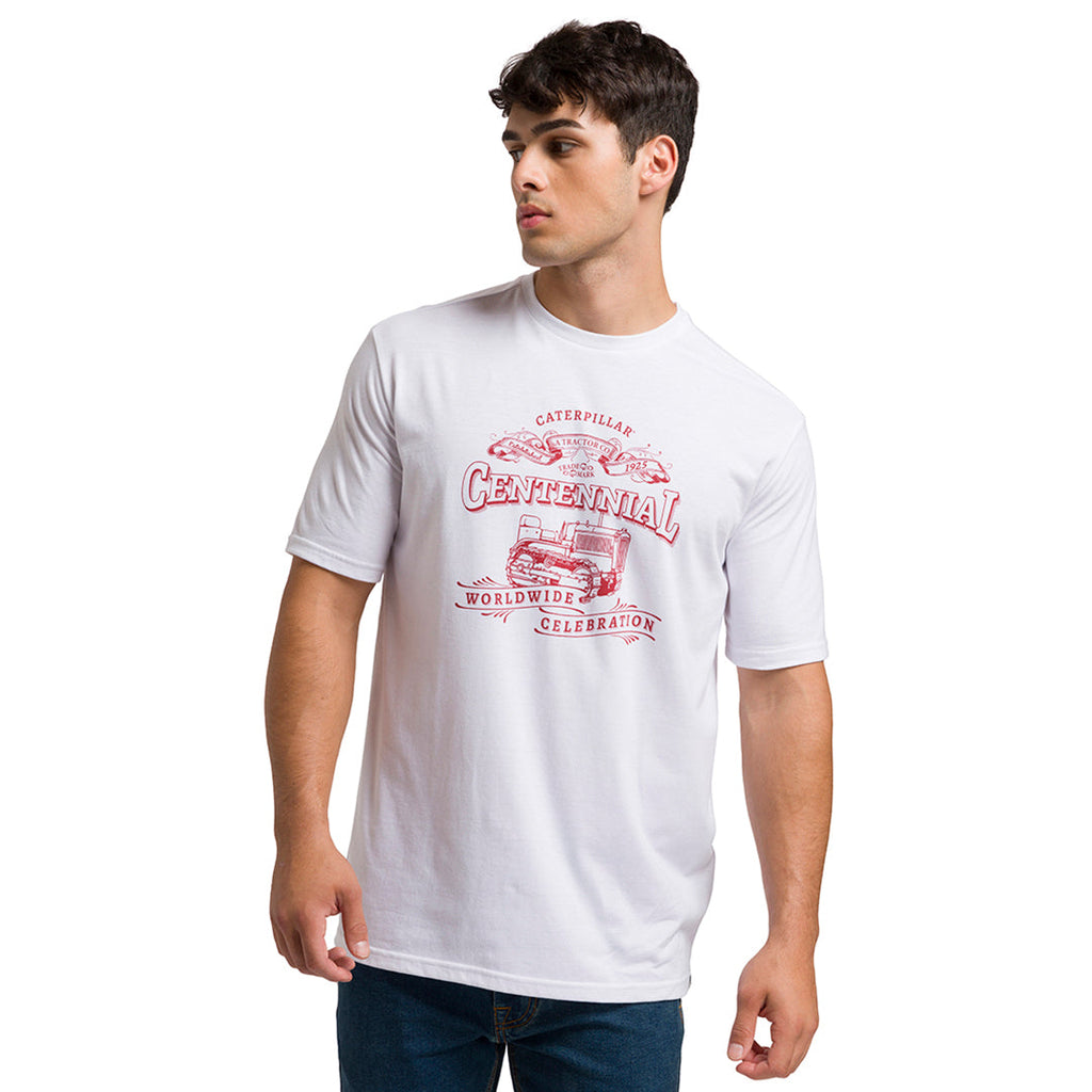 Camiseta Centennial para hombre color blanco
