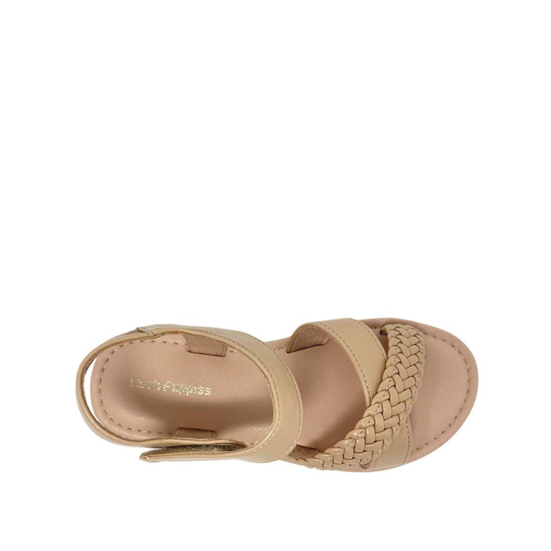Sandalias flats Antho para niña color tan