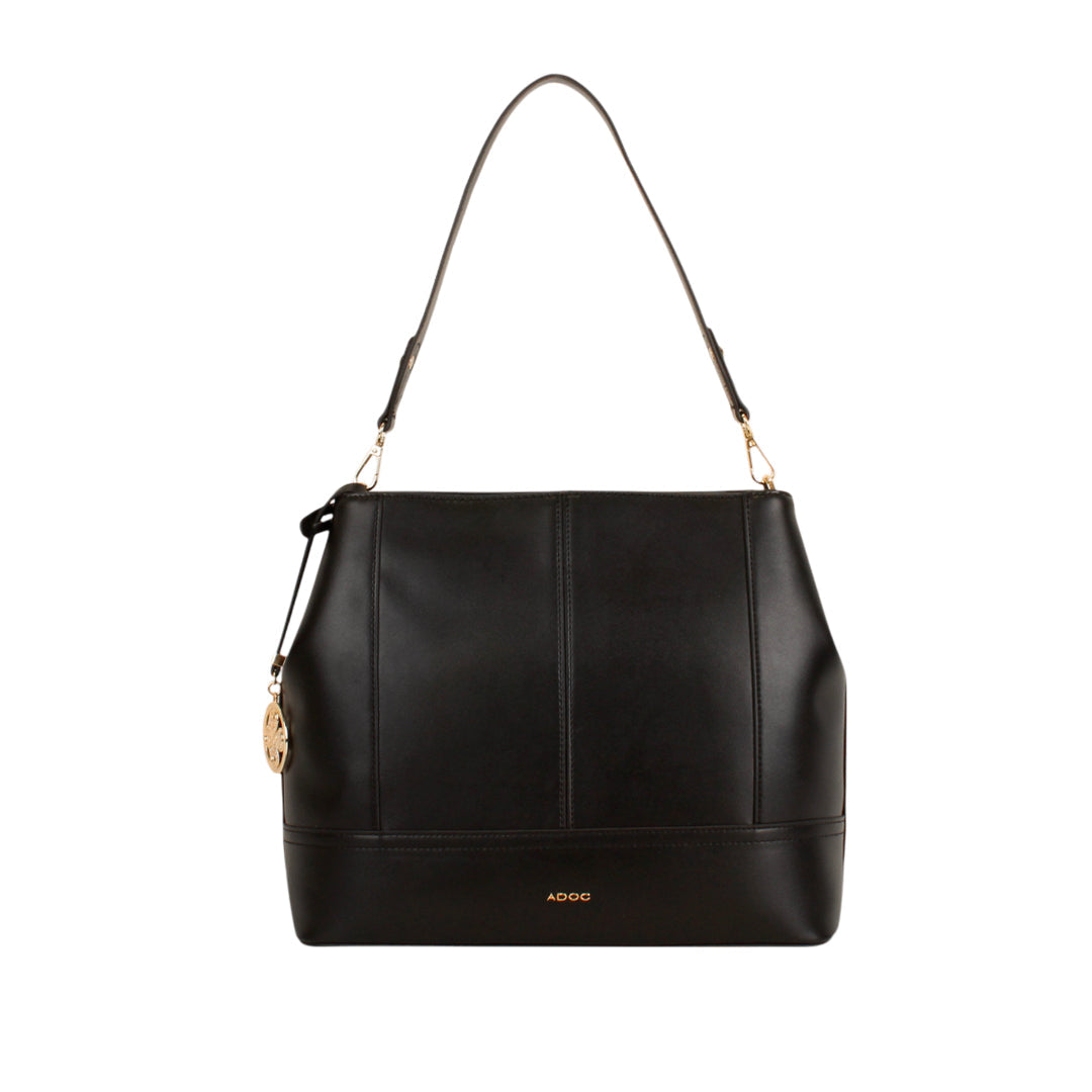 Cartera satchel Alma para mujer color negro